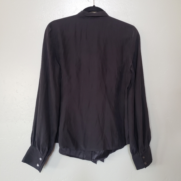 Lucky BLACK Silk Blouse - Picture 4 of 8